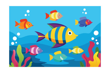 Naklejka premium fish and fishes