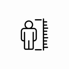 human height icon sign vector