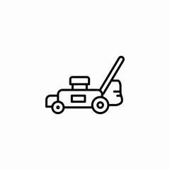 lawn mower icon sign vector