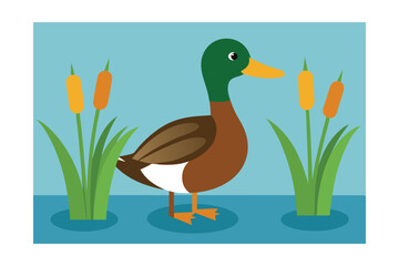 Obraz premium duck and ducklings