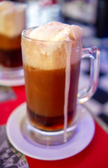 Root beer float in a diner in Makati City Philippines.