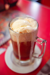 Root beer float in a diner in Makati City Philippines.