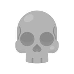 Simple Flat Design Skull Icon