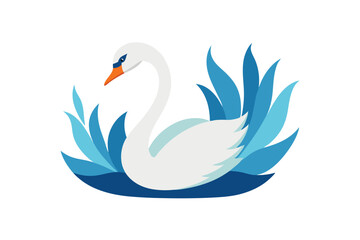 swan with wings