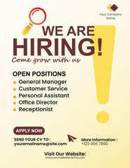 We are hiring job media social post template