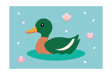 Obraz premium duck and duckling