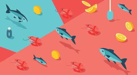 Fototapeta premium Vibrant Urban City Skyline Panorama with Modern Skyscrapers, Trees, and Blue Clouds