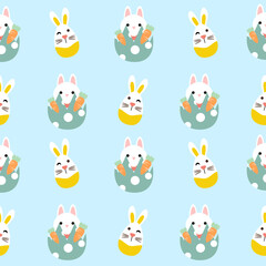 Obraz premium Seamless pattern easter with color easter eggs.
