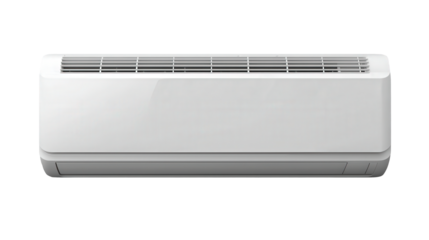 Split AC system mockup isolated on white background