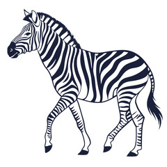 silhouette zebra on white background