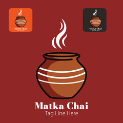 Matka Chai  Authentic Steaming Cooking Pot Tea Logo