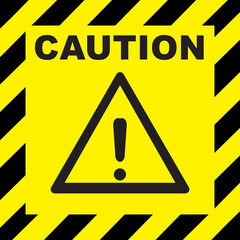Obraz premium ATTENTION, DANGER, CAUTION Warning, Danger vector sign, CAUTION sign triangle yellow warning sign, Vector, illustration, GHS hazard pictogram - flammable, hazard warning sign flammable label