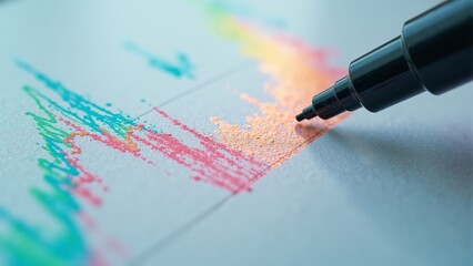 Colorful Chart Drawing with Marker