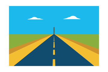 Endless Road Ahead A Journey of Open Road and Blue Sky