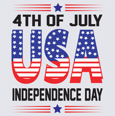 USA Independence Day t shirt design silhouette vector art illustration, 4th of July independence day
