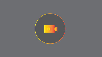 Abstract circle recorder camera icon,Video Camera Icon simple.