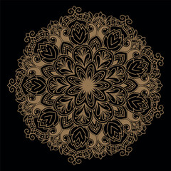 Luxury Mandala Design Set in Gold and Black	