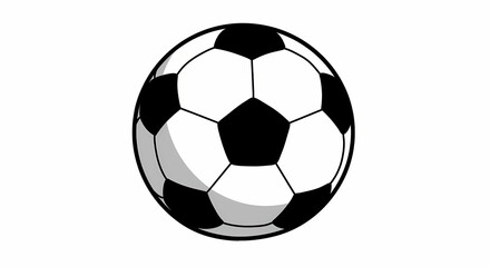 Obraz premium Classic Black and White Soccer Ball on White Background