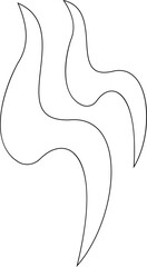 Aromas vaporize icon trendy flat hand drawn line comic doodle. Smells vector, hot aroma air fragrance , stink or cooking steam symbols, smelling or vapor, smoking or odors. cloud or wind silhouette.