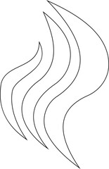 Aromas vaporize icon trendy flat hand drawn line comic doodle. Smells vector, hot aroma air fragrance , stink or cooking steam symbols, smelling or vapor, smoking or odors. cloud or wind silhouette.