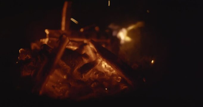 Traditional Fire-Roasted Sweet Potatoes on Open Flame