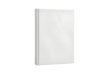 Standing Blank White Book Cover Mockup on a Black Background for Design