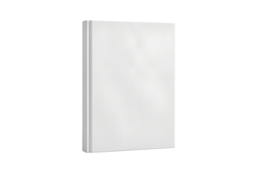 Standing Blank White Book Cover Mockup on a Black Background for Design
