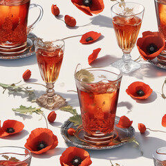 Exploded View of Remembrance Day Beverage Style Drink