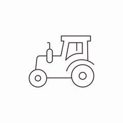 farm tractor vehicle icon sign vector