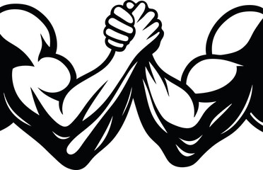 Arm Wrestling SVG Cut Files for Cricut & Silhouette