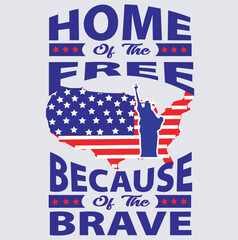USA Independence Day t shirt design silhouette vector art illustration