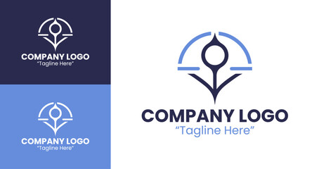 Simple and Elegant Logo Designs for Branding and Business Use in Blue Purple Color