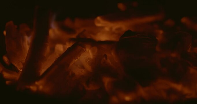 Burning Firewood and Charcoal in a Rural Kiln with Flying Fire Particles