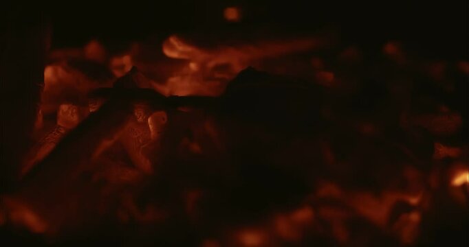 Burning Firewood and Charcoal in a Rural Kiln with Flying Fire Particles