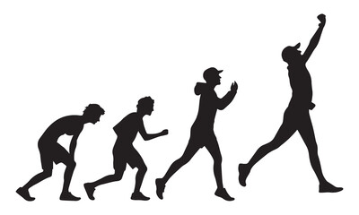 Person walking in outdoor environment silhouette