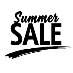 Intricate Modern Minimalist Summer Sale Promotional Icon Design Featuring Crisp Vector Lines and Bold Black Accents