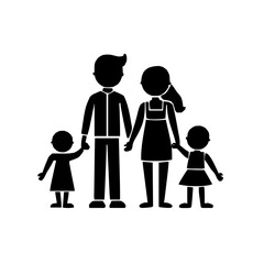 Intricately Designed Modern ECO Family Icon with Minimalistic Black Line Vector on a Crisp White Background