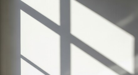 Minimalist window light casting geometric shadows