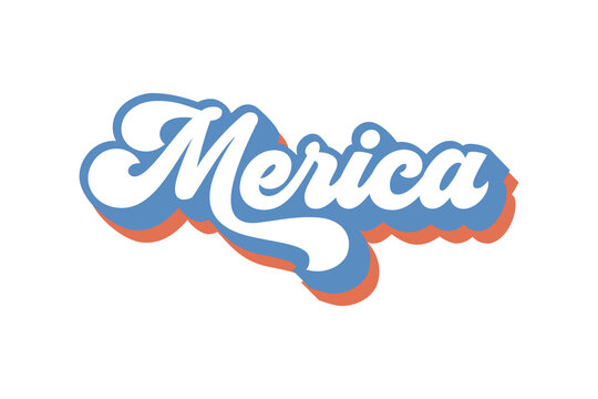 &rsquo;Merica, 4th of July SVG Typography T shirt Design