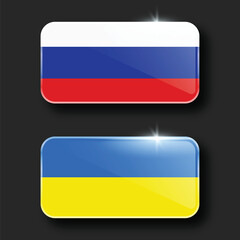 Fototapeta premium Illustration Vector Featuring Russia and Ukraine Identity