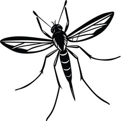 A captivating black and white vector of a dragonfly silhouette and a spider depicts the intricate macro world of insect wildlife
