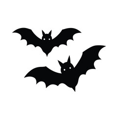 Fototapeta premium Group of Halloween bats flying silhouette
