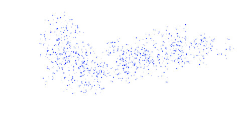 Blue Particle Dispersion: Abstract Background Texture on transparent background