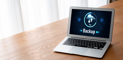 Backup Storage Data Internet Technology Business concept. Database storage cloud technology file...