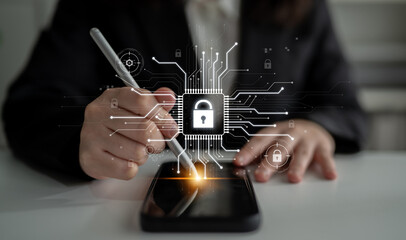 Cyber security system protecting digital infrastructure. Cyber security ensures data safety,...