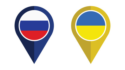 Illustration Vector Featuring Russia and Ukraine Identity