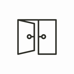 open left door icon sign vector