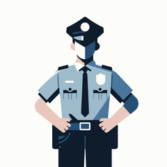 Police Officer Vector Logo Design