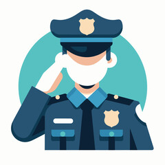 Police Officer Vector Logo Design