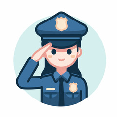 Police Officer Vector Logo Design